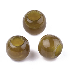 Dark Goldenrod Acrylic Beads, Imitation Gemstone Style, Rondelle, Dark Goldenrod, 11.5x9.5mm, Hole: 5.5mm, about 760pcs/500g