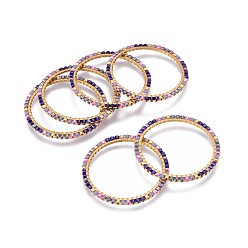 Разноцветный Японский бисер miyuki & toho ручной работы, с латунными кольцами, Ткацкий станок, кольцо, золотые, красочный, 31x1.8 мм