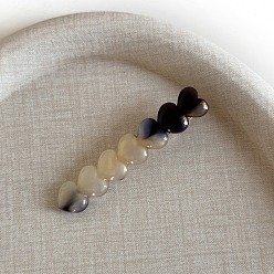 Папайя Оранжевый Уксусная кислота с заколками из сплава кожи аллигатора, сердце, papayawhip, 12x65 мм