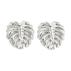 Нержавеющая Сталь Цвет 304 подвески из нержавеющей стали, очарование листа, цвет нержавеющей стали, 17x16x3 мм, отверстие : 1 мм