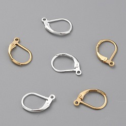 (52) Непрозрачная лаванда Латунная фурнитура Leverback для серег, с горизонтальной петлей, разноцветные, 15.6x10x2 мм, отверстие : 1.4 мм, штифты : 0.8 мм