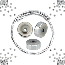 с Платиновым Покрытием Гальваническое покрытие из немагнитного синтетического гематита, Heishi бусы, Плоский круглый / диск, с покрытием платиным, 6x2 мм, отверстие : 1 мм, около 193 шт / нитка, 15.7 дюйм, 1 прядь