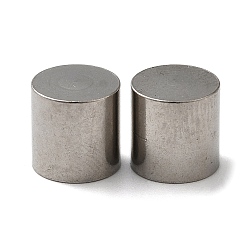 Нержавеющая Сталь Цвет Не тускнеют 304 наконечники из нержавеющей стали для шнурков, шнурки на голове, колонка, цвет нержавеющей стали, 8x8 мм, отверстие : 7 мм