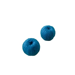 Steel Blue DIY Doll Craft Yarn Pom Pom Ball, Round, Steel Blue, 1.2cm