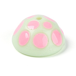 Нектар Непрозрачные акриловые эмалированные бусины, шляпка гриба, нектар, 24.5x13.5 мм, отверстие : 2.5 мм