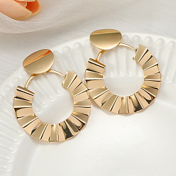 Ring Сплав мотаться серьги стержня, золотые, кольцо, 64x50 мм