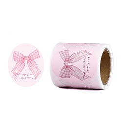 Bowknot 120шт рулон наклеек, самоклеящиеся бумажные наклейки, для партии, декоративные подарки, бантом, 60x50x0.1 мм