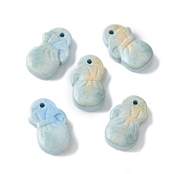 Светло-Синий Подвески из натурального радужного алашанского агата, окрашенные, подвески для монетных мешочков, голубой, 15.5~16x9~9.5x4~4.5 мм, отверстие : 1.2 мм