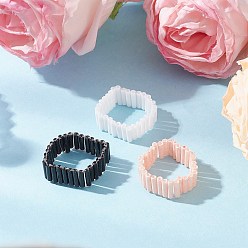 (52) Непрозрачная лаванда Перстни из стеклянного горна для женщин, с нейлоновой проволокой, разноцветные, 7.5 мм, внутренний диаметр: 18 мм