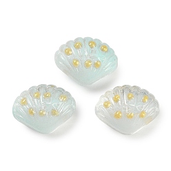 Аква Бусы лэмпворк ручной работы, формы раковины, вода, 16~16.5x12~13x9~10 мм, отверстие : 1.2 мм, около 25 шт / нитка, 16.14'' (41 см)