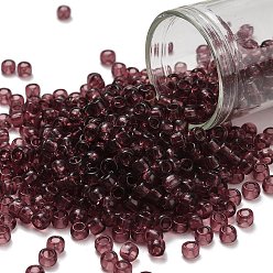 (6B) Transparent Medium Amethyst Тохо 6/0 круглые бусины, японский бисер, (6 б) прозрачный средний аметист, 4 мм, отверстие : 1.5 мм, Около 168 шт / 10 г