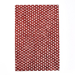 Малиновый Листы ткани из искусственной кожи на день независимости, с блестками, для изготовления кожаных серег и поделок своими руками, звезда картины, малиновый, 30x20x0.1 см