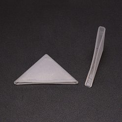 White Photo Frame Corner Protectors, Triangle, White, 49x23.5x5mm, Side Length: 34.5mm, Inner Diameter: 3mm
