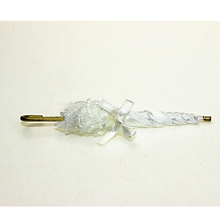 Белый Миниатюрная модель сцены, аксессуары для кукольного домика, мини-зонтик, белые, 85x10 мм