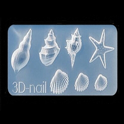 Shell Shape Силиконовые формы для украшения ногтей, формы для литья смолы, формы раковины, 40x20 мм