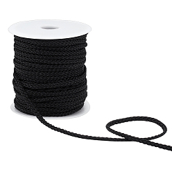 Черный 30м 8-слойный плетеный канат из полипропиленового волокна, чёрные, 4 мм, около 32.81 ярдов (30 м) / комплект