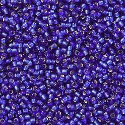 (28F) Silver Lined Frost Dark Sapphire Круглые бусины toho, японский бисер, (28 f) инейный темный сапфир с серебряной подкладкой, 11/0, 2.2 мм, отверстие : 0.8 мм, Около 5555 шт / 50 г