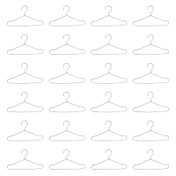 Платина Железные вешалки для кукол, для кукольного домика/аксессуаров для домашних животных, имитирующих украшения, платина, 48.5x84x3.5 мм