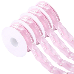 Pink Отделка из полиэстера, с жемчужинами пресса, розовые, 1-1/2 дюйм (38 мм), около 4.51 ярдов (4.12 м) / комплект