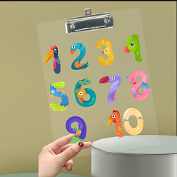 Number Acrylic Clipboards, Multi Pack Clipboards, with Clip, for Office, Rectangle, Mixed, 305x225mm