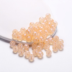 Sandy Brown Transparent Acrylic Beads, Round, Sandy Brown, 8mm, 50pcs/bag