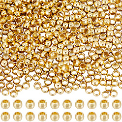 Настоящее золото 24K 500 шт. 304 распорные втулки из нержавеющей стали, рондель, реальный 24 k позолоченный, 2x1 мм, отверстие : 1 мм