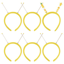 Желтый Тканевые и пластиковые резинки для волос, аксессуары для волос для женщин и девочек, желтые, 210x120x14 мм, внутренний диаметр: 105 мм