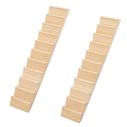 Желтая Старая Ткань  Миниатюрные украшения из деревянной лестницы, для садовых кукольных домиков, прямоугольные, старое кружево, 300x57x17.5 мм