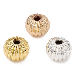 (52) Непрозрачная лаванда Стойки обшивки латунные бусины, долговечный, тыква, разноцветные, 6x4.5 мм, отверстие : 1.6 мм