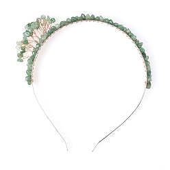 Green Aventurine Green Aventurine with Metal Hair Bands, 160x130mm
