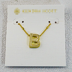 Letter B Латунные инициальные подвески-ожерелья для женщин, золотые, В письме, 15.75 дюйм (40 см)