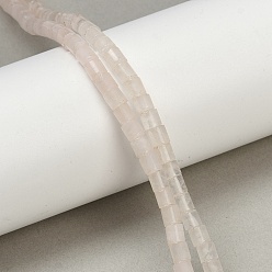 Розовый Кварц Природного розового кварца нитей бисера, колонка, 4~4.5x4~4.5 мм, отверстие : 0.8 мм, около 97 шт / нитка, 16.14'' (41 см)