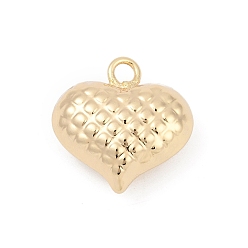 Сердце Латунные подвески, реальный 14 k позолоченный, сердце, 20.5x20.3x9.5 мм, отверстие : 3 мм