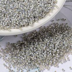 (RR2355) Silverlined Light Smoke Opal MIYUKI Round Rocailles Beads, Japanese Seed Beads, (RR2355) Silverlined Light Smoke Opal, 15/0, 1.5mm, Hole: 0.7mm, about 27777pcs/50g