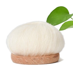 Белый Шелковая мохеровая мягкая пряжа, для ткачества, вязание крючком, белые, 1.5~2 мм, около 25г/моток