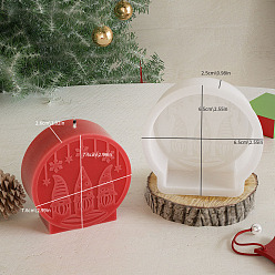 Рождественская елка Силиконовые формы на рождественскую тему, формы для свечей, для изготовления свечей, рождественская елка, 74x77x26 мм, внутренний диаметр: 65x66 мм