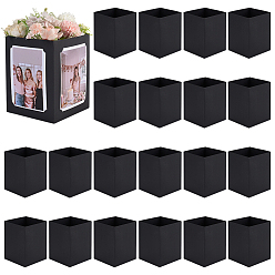 Black Cardboard Paper Jewelry Boxes, Gift Packaging Boxes for Balloon, Rectangle, Black, 17.7x17.8x23.4cm