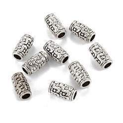 Antique Silver Tibetan Style Alloy Beads, Column, Antique Silver, 12x6.5mm, Hole: 3.5mm