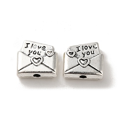 Envelope Сплавочные овальные бусины тибетского стиля , без кадмия и без свинца, конверт, 12.5x13.5x5.5 мм, отверстие : 2 мм, Около 281 шт / 1000 г