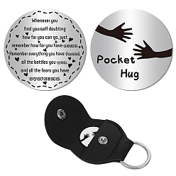 Corazón 2piezas 2clip de guitarra de cuero sintético estilo, con anillo de acero inoxidable y monedas conmemorativas, para accesorios de instrumentos musicales de bricolaje, corazón de la mano, 1pc/estilo