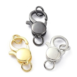 (52) Непрозрачная лаванда Карабин-лобстеры, латунные, с целью перехода в кольце, долговечный, застежки на спусковой крючок, разноцветные, 14x10.5x5 мм, отверстие : 3 мм