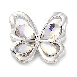 Кристалл Наберешь металлизации шарики сплава, со стразами, без кадмия, без никеля и без свинца, бабочка, кристалл, 15x16x3.5 мм