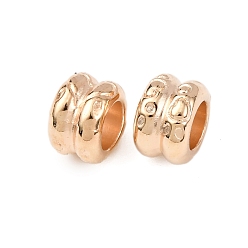 Light Gold Ccb пластиковые европейские бусины, бусины с большим отверстием, колонка, золотой свет, 9x6 мм, отверстие : 5.2 мм