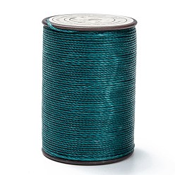 Прусский Синий Круглая вощеная нить из полиэстера, микро шнур макраме, витой шнур, для шитья кожи, берлинская лазурь, 0.65 мм, около 87.48 ярдов (80 м) / рулон