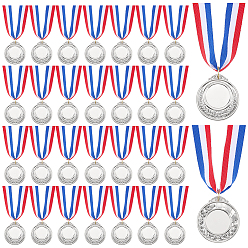 Platinum Metal Medals, with Polyester  Strap, Platinum, 740mm