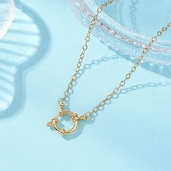 Золотой 2.5мм 304 ожерелья из текстурированной цепочки из нержавеющей стали с застежками-пружинными кольцами, золотые, 20.87 дюйм (53 см)