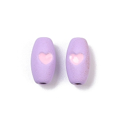 Фиолетовый Окрашенного распылением сплава бисер, без свинца, без никеля и без кадмия, круглый стержень, фиолетовые, 8x4.5x4 мм, отверстие : 1.2 мм