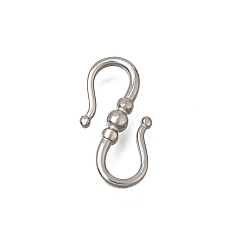 Stainless Steel Color 304 Stainless Steel S-Hook Clasps, Double Snap Hook, Stainless Steel Color, 16x8x2mm