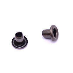 Gunmetal Iron European Clasps, Column, Gunmetal, 4.5x4mm, Hole: 2mm