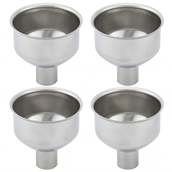 Нержавеющая Сталь Цвет 4шт. 304 воронки из нержавеющей стали, лабораторные принадлежности, цвет нержавеющей стали, 48x48 мм, внутренний диаметр: 14 мм